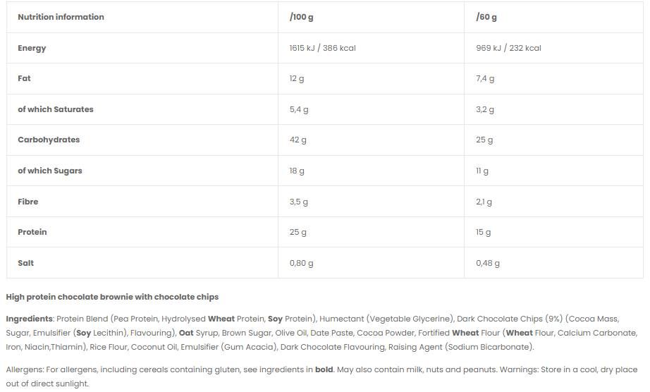 Protein Brownie | with 26% Protein - 60 grams