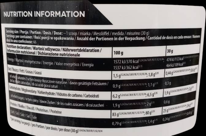 Gold Iso Whey | Isolat de protéines de lactosérum - 2000 grammes