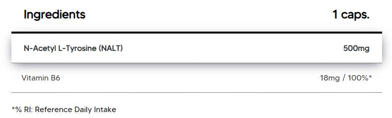NALT + B6 | 500 mg N-Acetyl L-Tyrosine - 100 капсули - Feel You