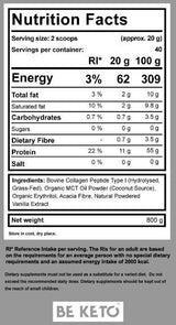 „Keto“ kolageno + MCT milteliai - 800 gramų