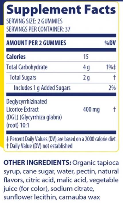 DGL stomac Soothe Gummies - 74 Jelly Candy