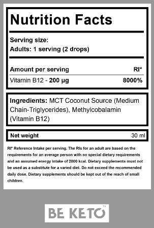 Vitamin B12 in Drops | as Methylcobalamine - 30 мл - Feel You