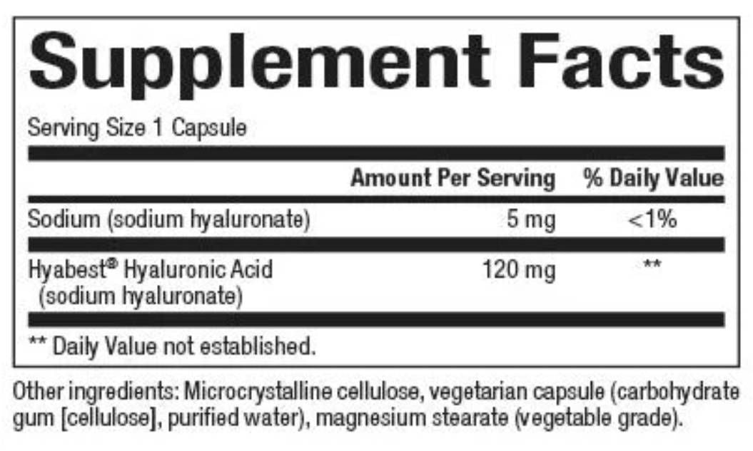 Vegan hijaluronska kiselina Hyappeal® 120 mg - 60 kapsula