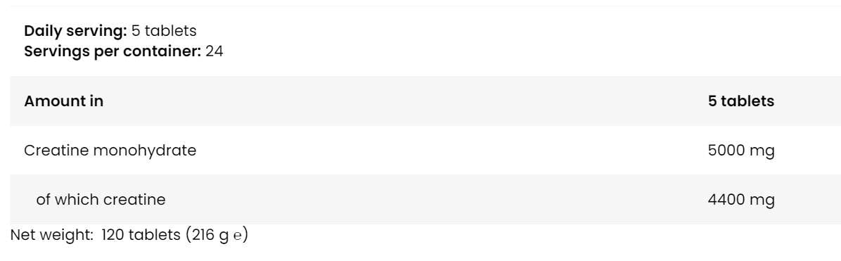 Auksinis kreatinas kramtomas | Kreatino monohidratas - 240 kramtomų tablečių