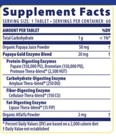 Papaya Gold - 60 tablets