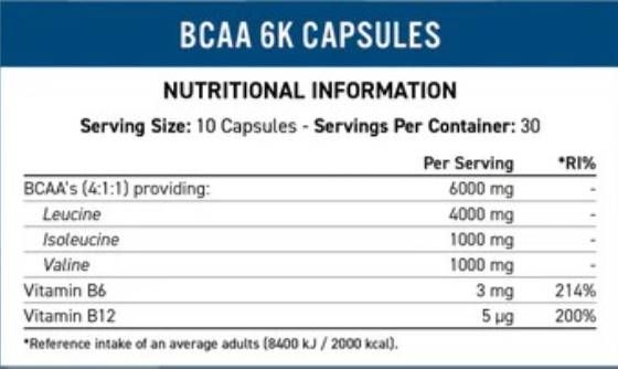 BCAA 6K - 300 capsules