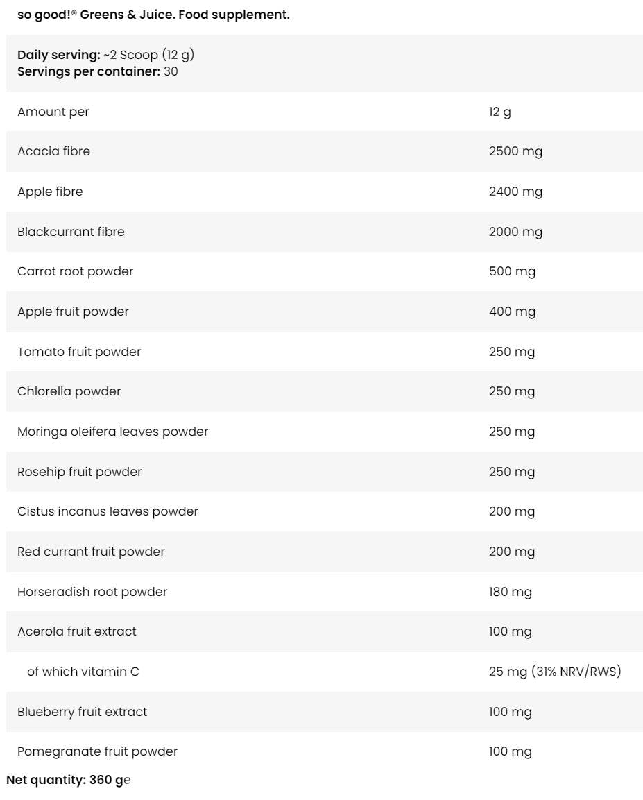 Greens & Juice | So Good! Series - 360 грама