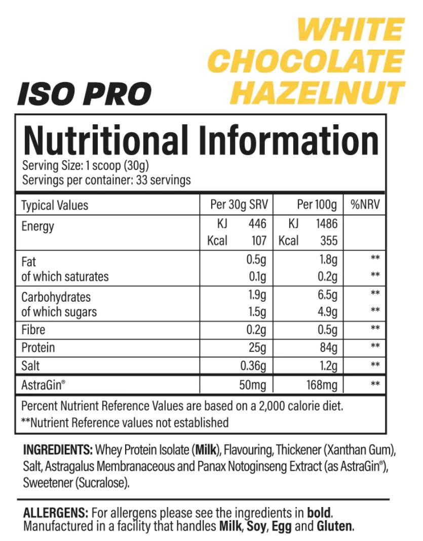 Iso Pro | Isolato proteico del siero di latte 100% - 1000 grammi