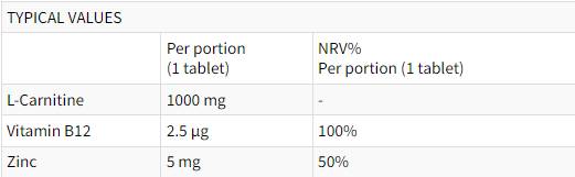 CARNITINA extra 1000 mg - 80 Таблетки - Feel You