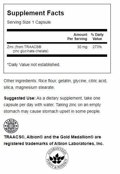 Ultra Albion chelated zinc 30 mg 90 Kapselen