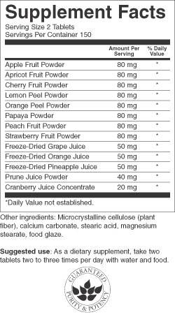 Fruit4Life 425 mg 300 tablets