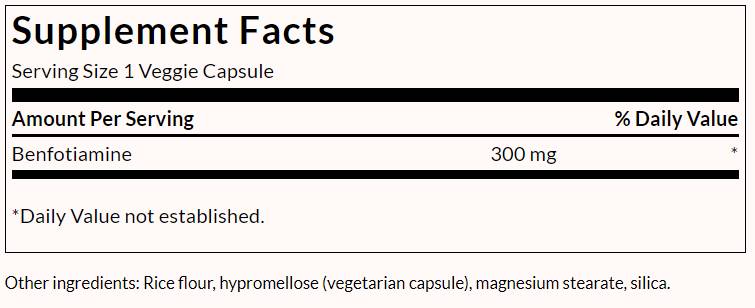 Benfotimina 300 mg - resistenza massima - 60 capsule