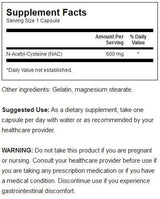 NAC N-Acetyl Cysteine ​​600 mg 100 capsules