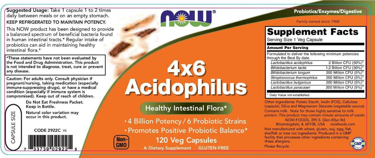 Acidophilus 4x6 - 120 kapsulės