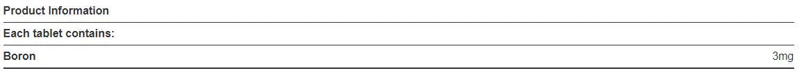 Boron 3 mg 100 Pëllen