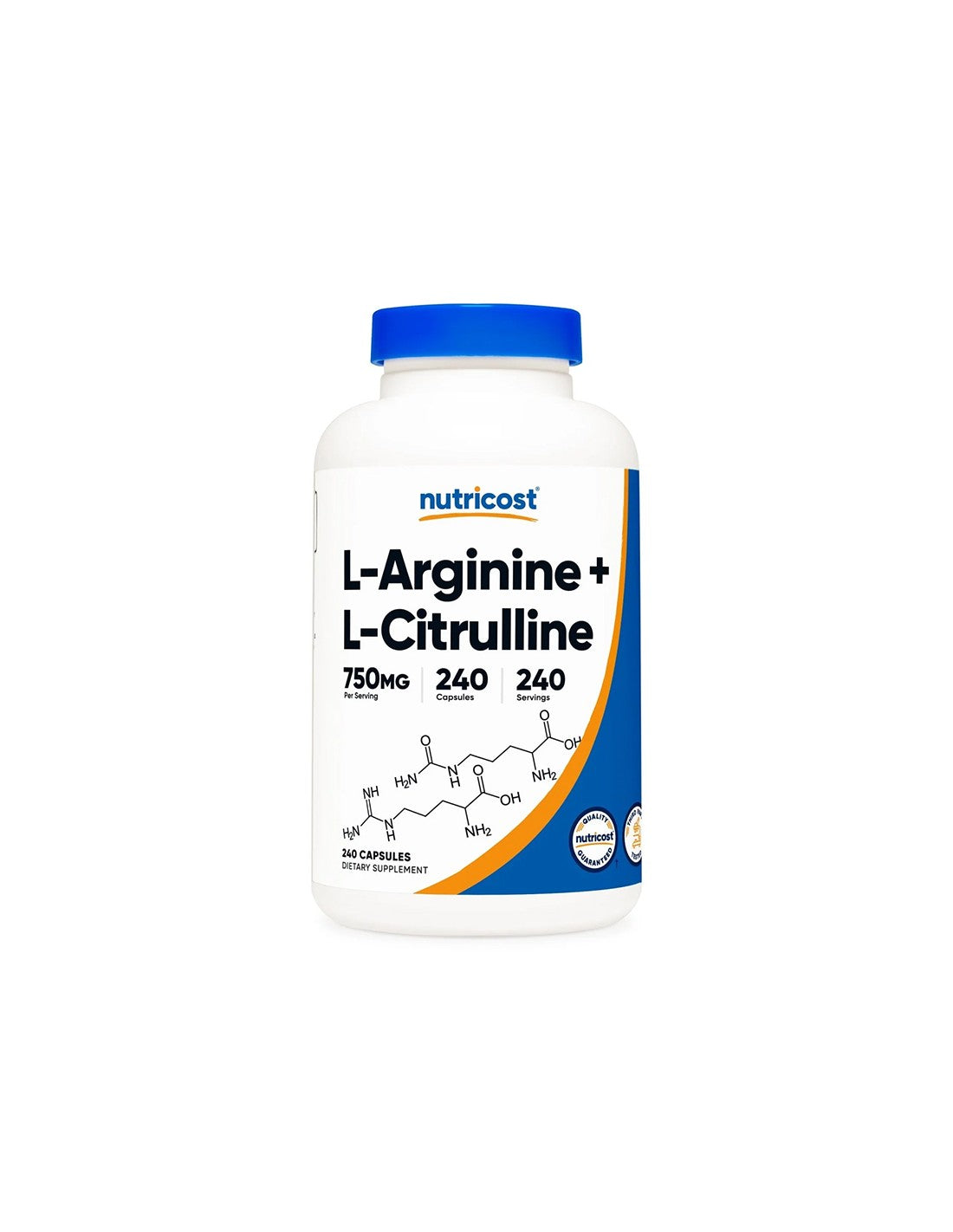 Тонус и енергия - Л-Аргинин + Л-Цитрулин (L-Arginine + L-Citrulline), 500 mg + 250 mg, 240 капсули - Feel You