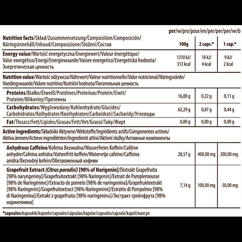 „Caffeine 200 Plus“ | Išplėstinė kofeino formulė 60 kapsulės