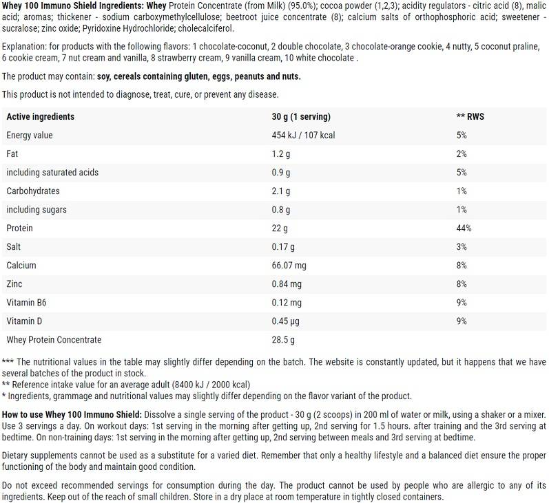 WHY MYNE Héichqualitéit Whoud Protein Konzentrat mat Immuno Schëlder - 2000 Gramm