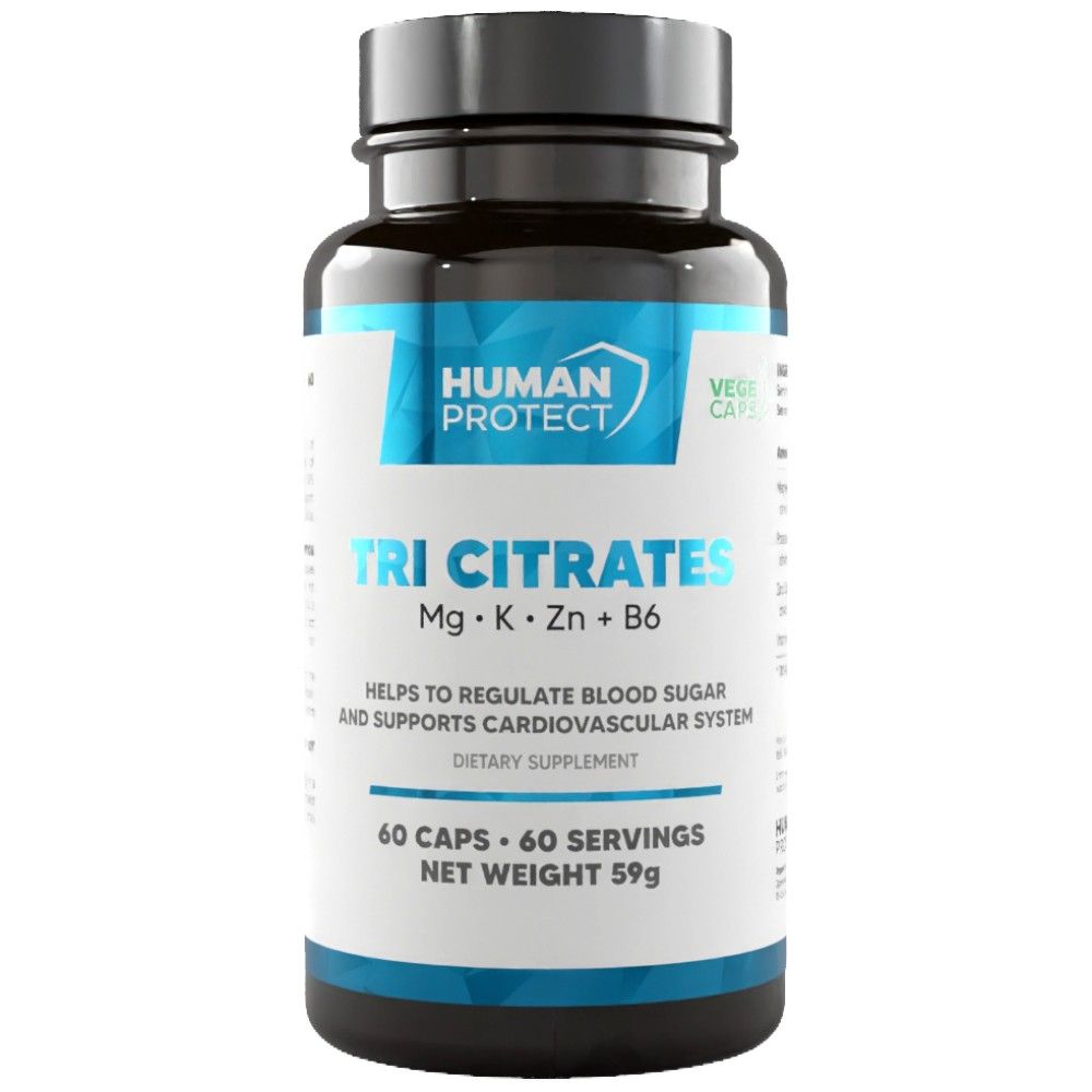 Tri Citrate | Magnesium + Potassium + Zinc - 60 капсули