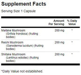 Complexo de cogumelos triplos 600 mg - 60 cápsulas