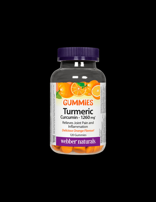 Turmeric Curcumin Gummies / Куркума, 120 желирани таблетки с вкус на портокал Webber Naturals - Feel You