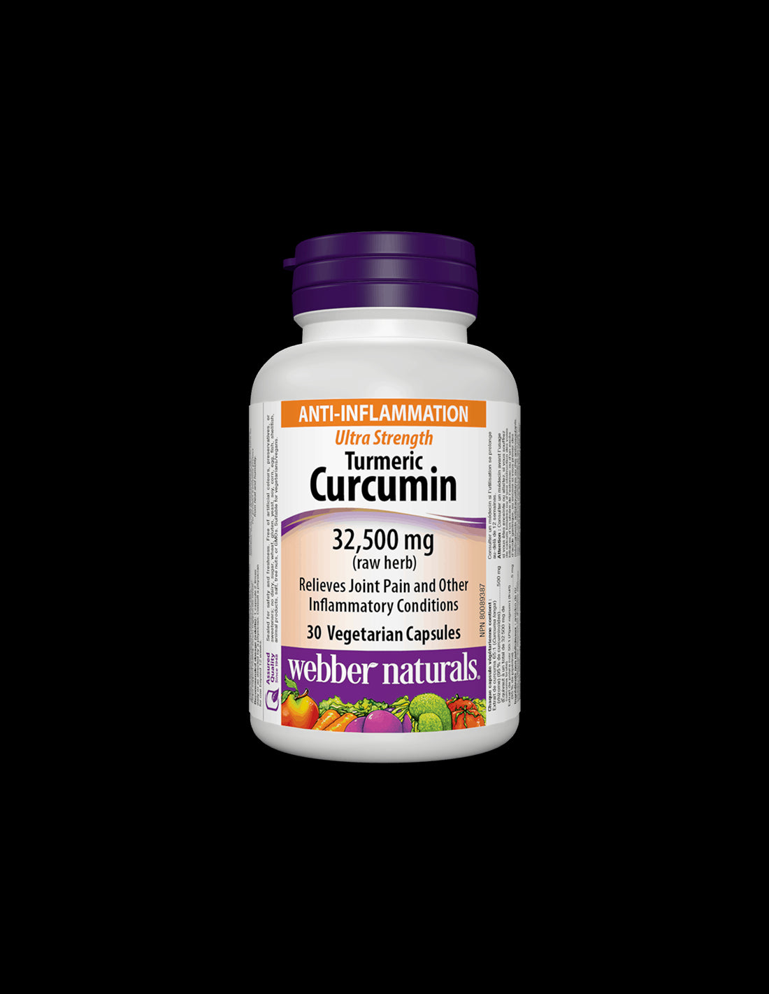 Turmeric Curcumin Ultra Strength / Куркума и черен пипер, 32 500 mg, 30 капсули Webber Naturals - Feel You