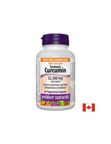 Turmeric Curcumin Ultra Strength / Turmeric and black pepper, 32,500 mg, 30 capsules Webber Naturals