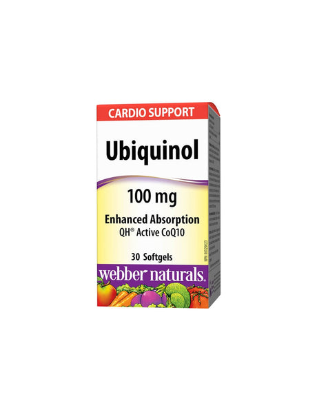 Ubiquinol Active CoQ10 – Убиквинол активен коензим Q10,30 софтгел капсули Webber Naturals - Feel You