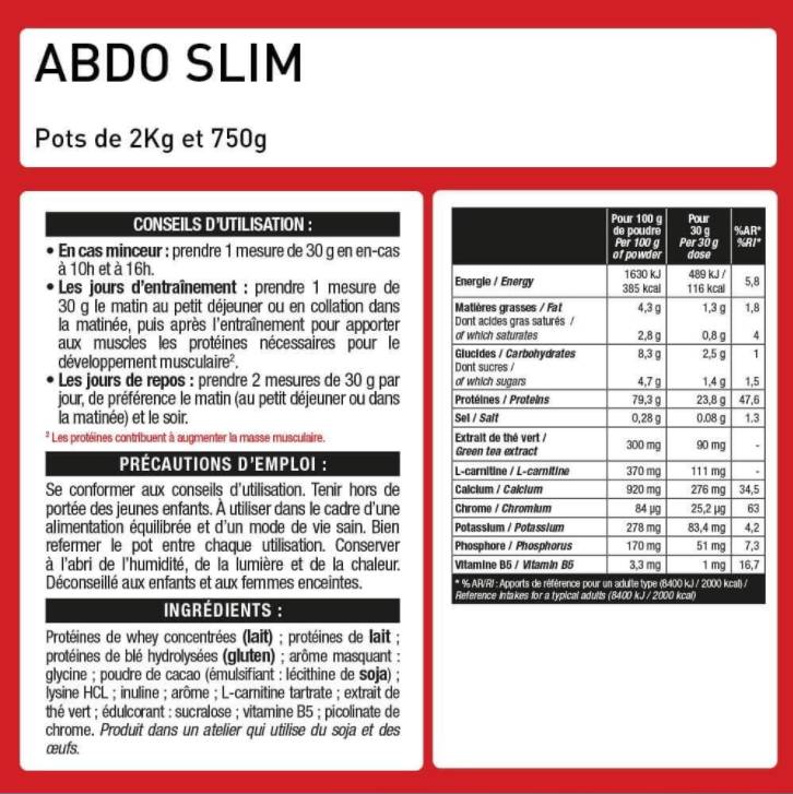 Abdo Slim Fat Burner Protein | Whey + L-Carnitine & Green Tea - 500 грама - Feel You