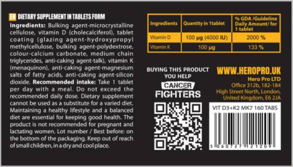 Vitamin D3 8000 IU 240 tablets