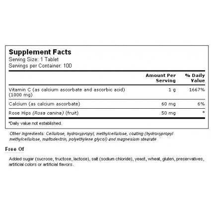 Vitamin C Buffered 1000 mg 100 tablets