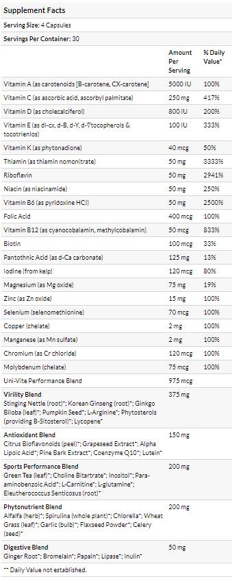 Uni -Vite - 120 capsules