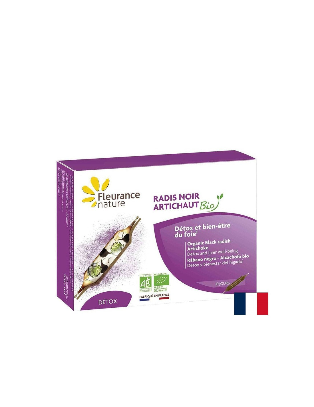 Pentru a susține bila și ficatul - Nap negru + Anghinare Bio, 10 fiole de băut Fleurance Nature