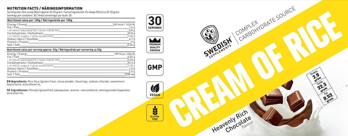 CREAM OF RICE | Complex Carbohydrate Source - 1000 grams