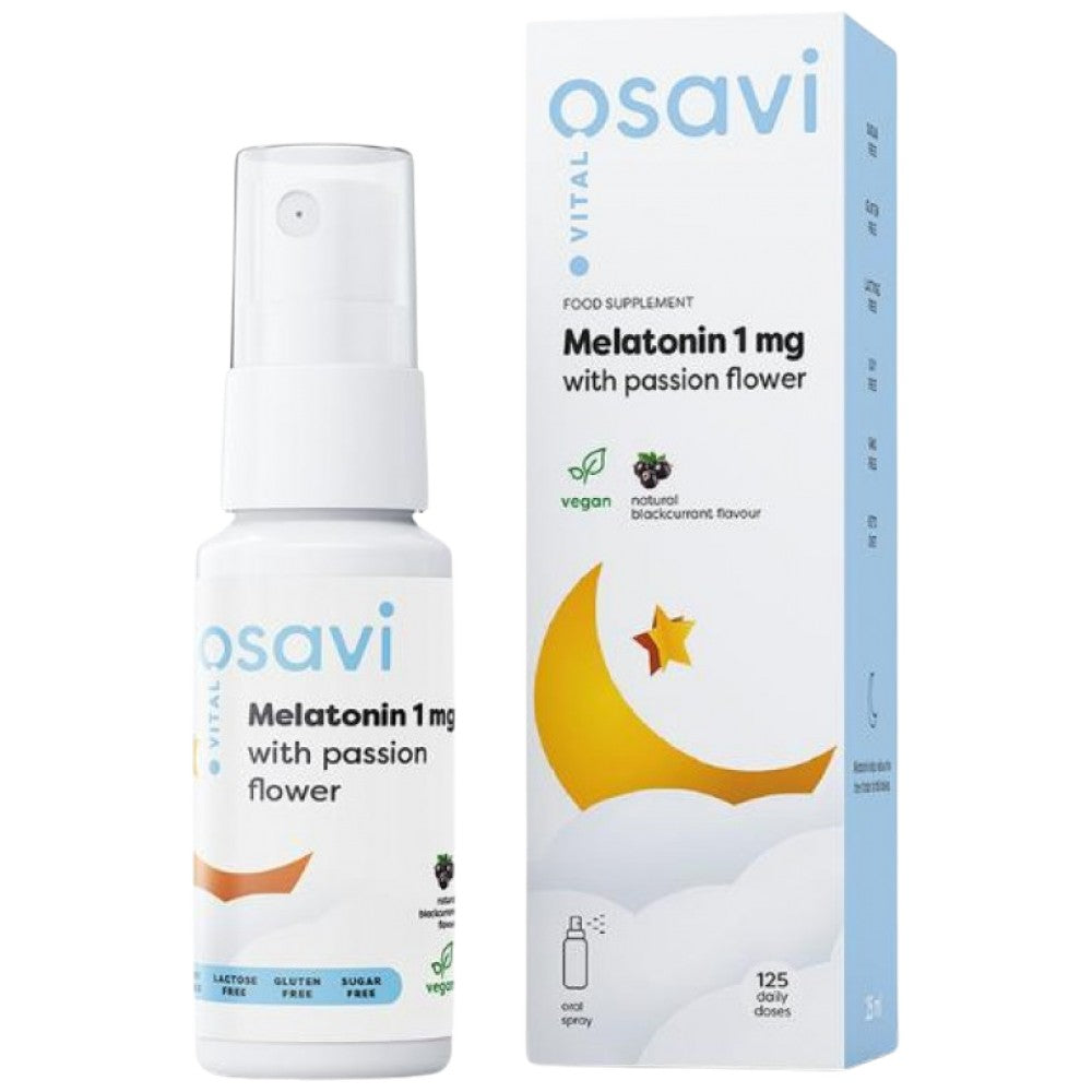 Melatonin 1 mg Oral Spray | With Passiflora - 25 ml