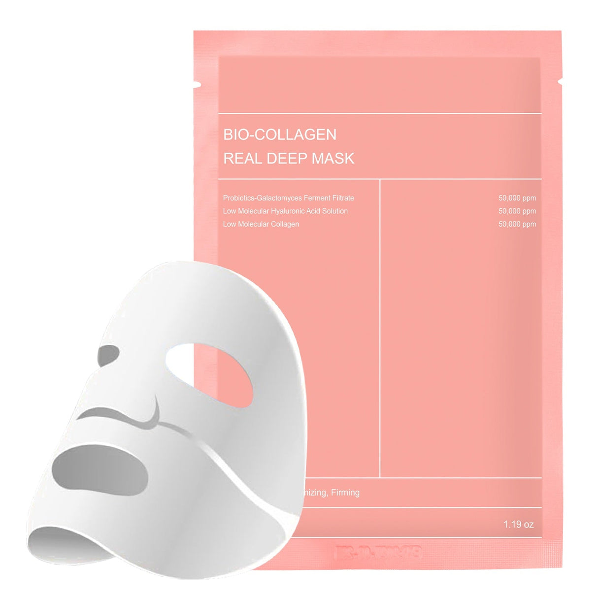 Face mask with bio-collagen, hyaluron, ceramides and peptides-1 box (4 pieces)