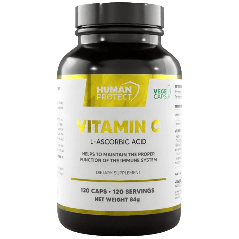 Vitamin C 500 mg | L-Ascorbic Acid - 120 капсули - Feel You