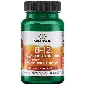 Triple Action B-12 1000 mcg - 90 Tablets - Nutra Best Europe