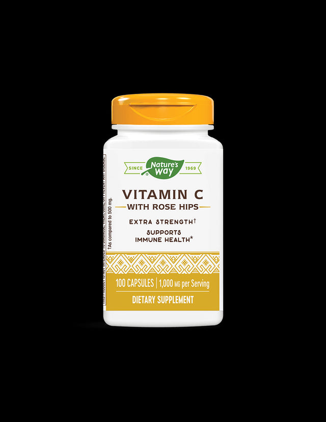 Vitamin C with Rose Hips/ Витамин С 1000 mg & Шипка x 100 капсули Nature’s Way - Feel You