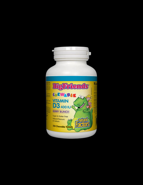 BigFriends Vitamin D3 for Kids 400 IU - 250 Дъвчащи таблетки - Feel You