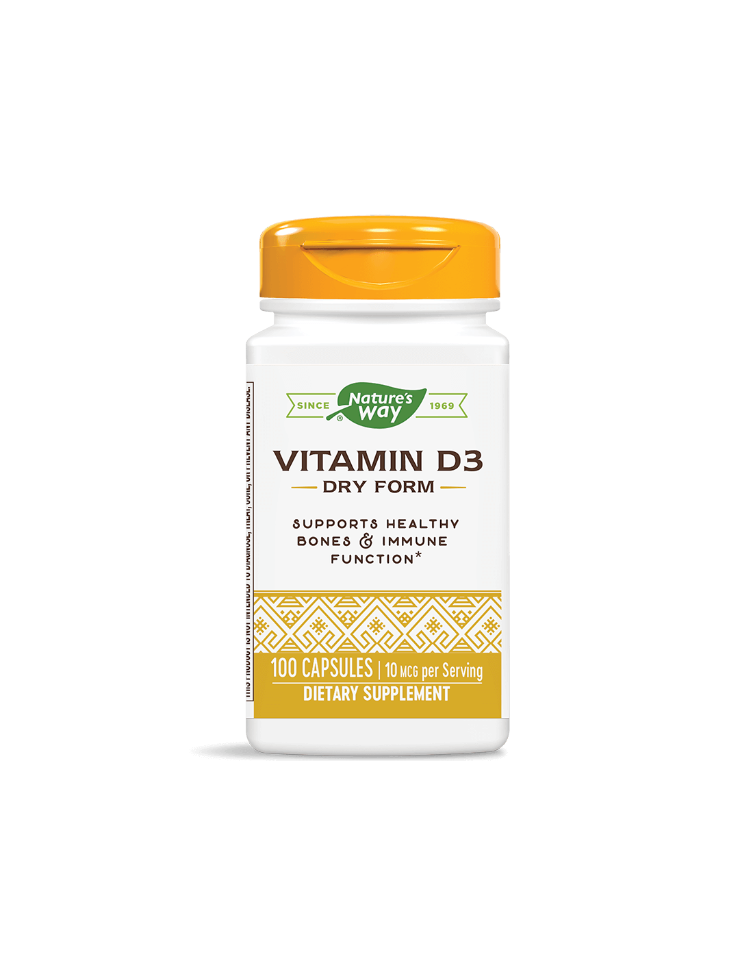 Vitamino D3 sausa forma/ vitaminas D3 (sausas) 400 Iu x 100 kapsulių gamtos būdas