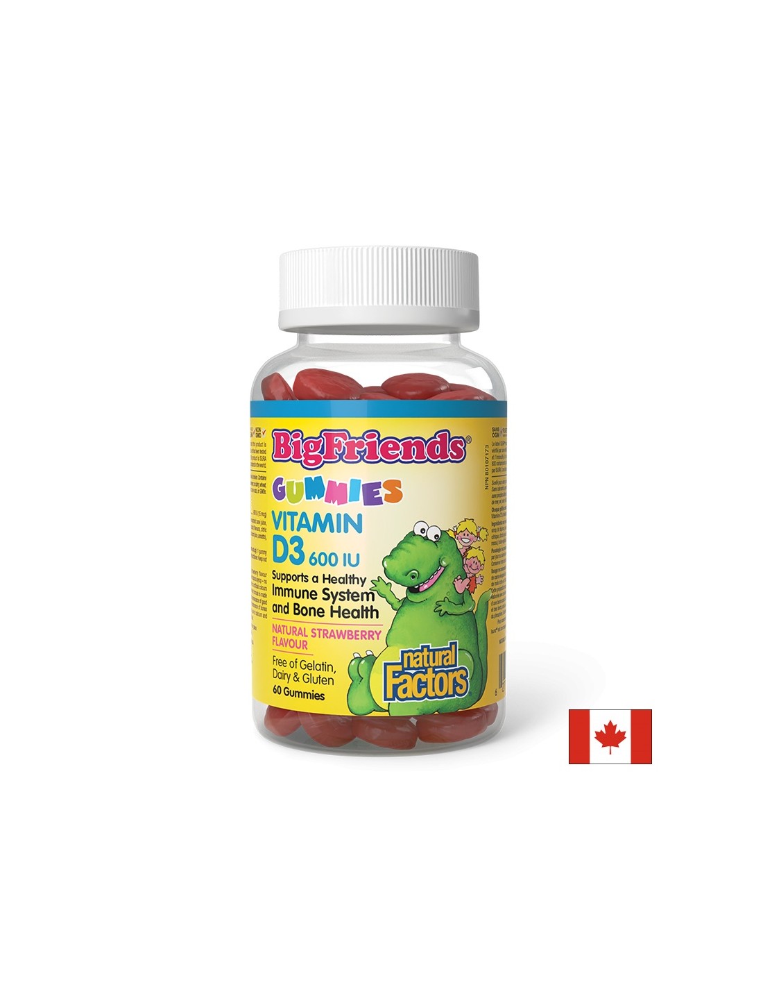 Bigfriends Vitamin D3 за деца 600 IU - 60 Gummies