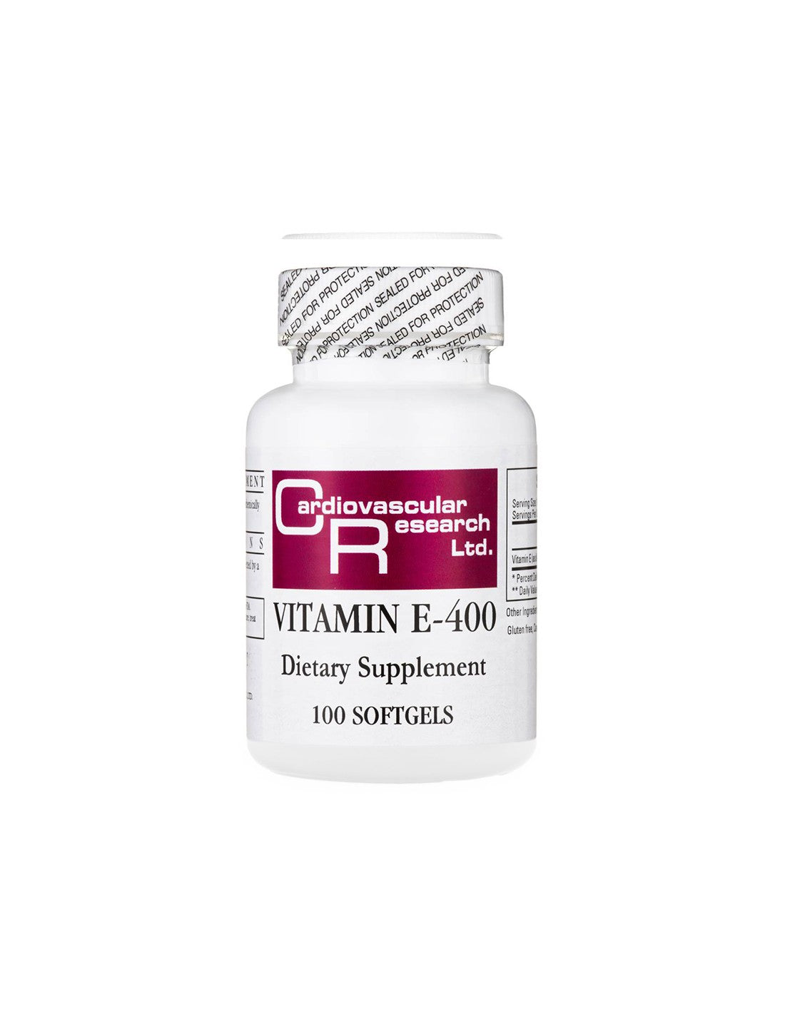 Vitamin E-400 - Витамин E-400 360 mg, 100 софтгел капсули Ecological Formulas - Feel You