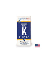 Vitamin K (K1, K2 MK-4, MK-7) - napredni trostruki K, 30 sublingvalnih tableta <tc>Superior Source</tc>