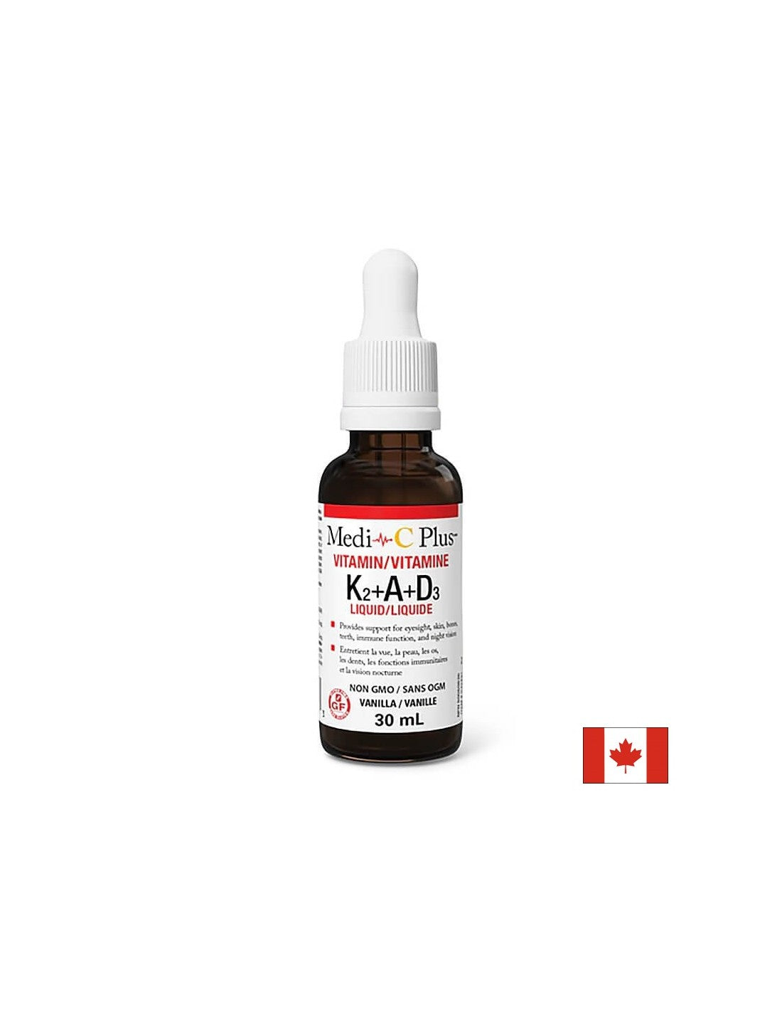 Santé osseuse et prévention de l'ostéoporose - Vitamine K2+ A+ D3, 30 ml <tc>Natural Factors</tc>