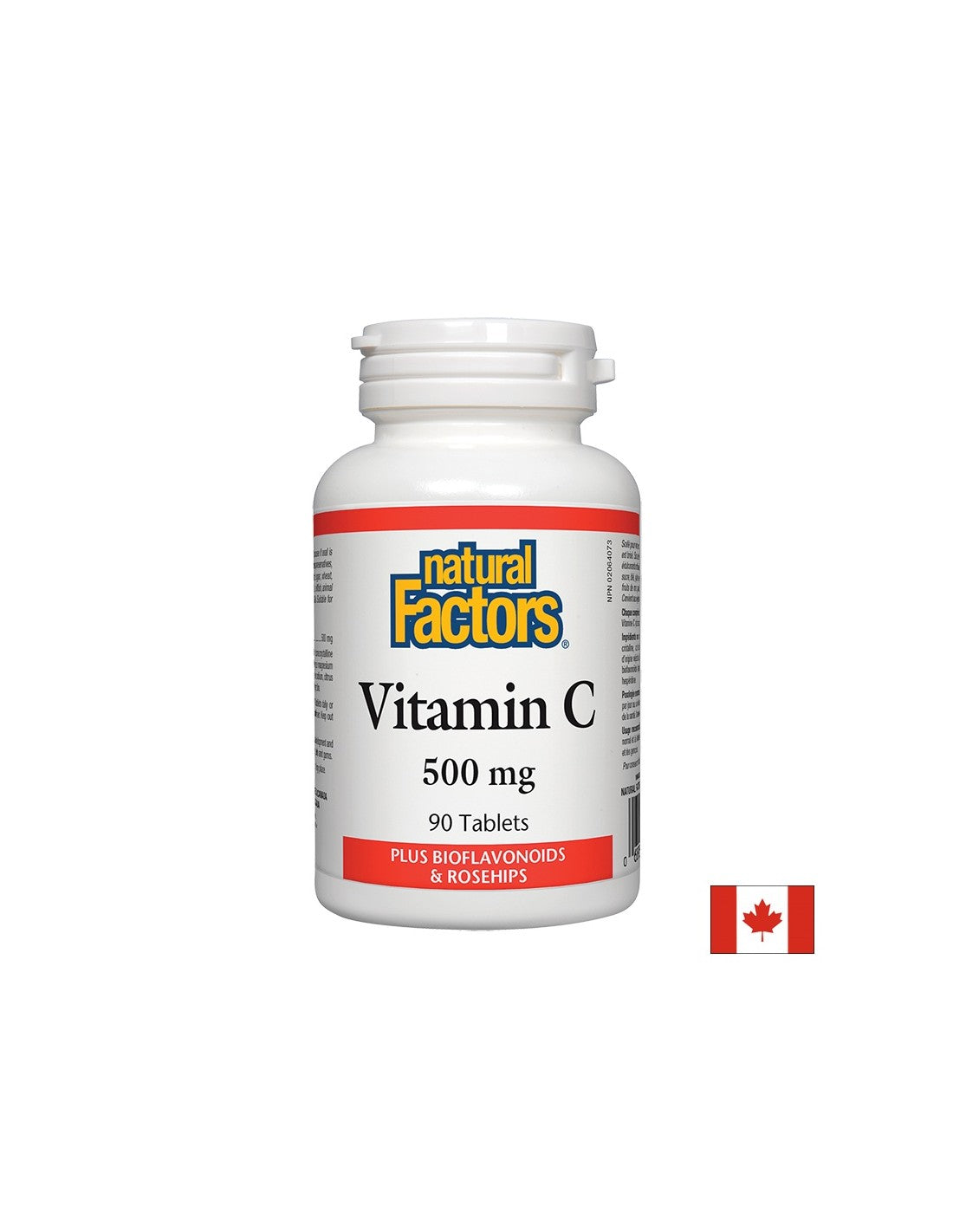Vitamin C 500 mg + Rose Hips - 90 Tablets