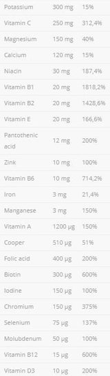 Vitaminais de vitaminas e minerais - 120 cápsulas