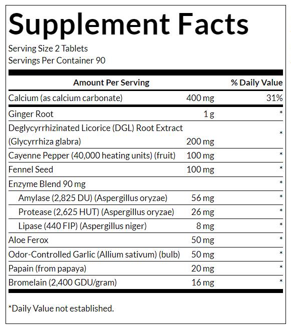 Digestive Essentials | Comprehensive Formula 180 tablets