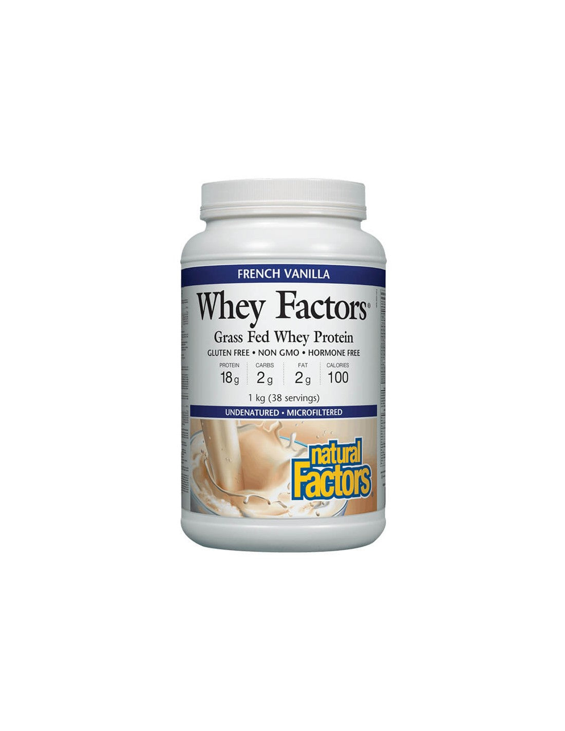 Whey Factors® Grass Fed Whey Protein | Vanilla - 1000 грама - Feel You