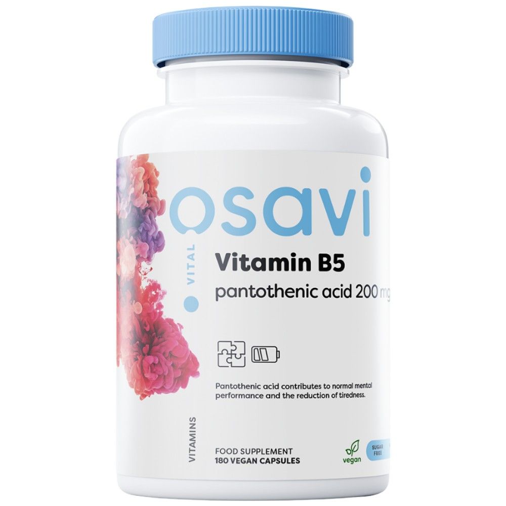 Vitamin B5 | Pantothenic Acid 200 mg - 180 capsules